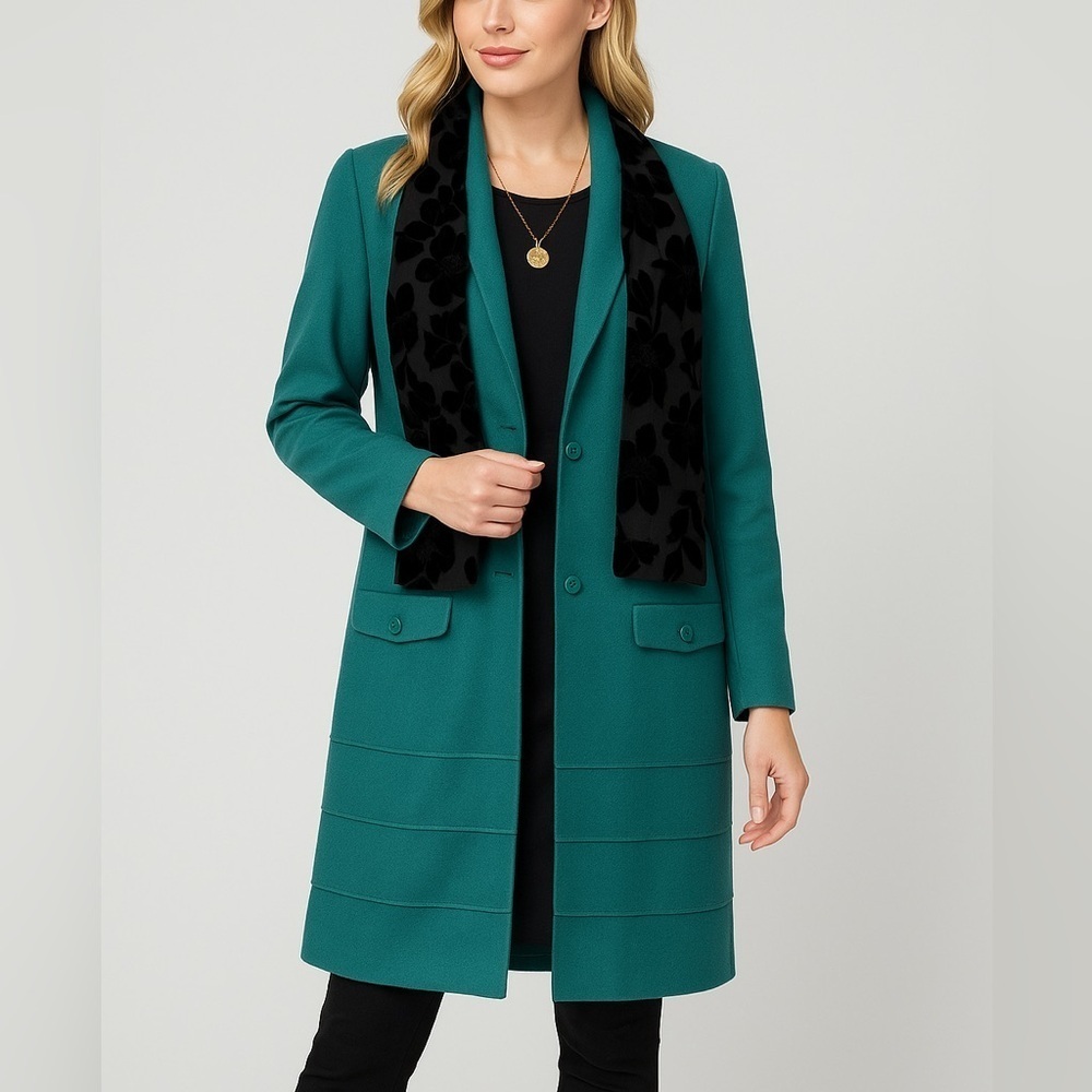 Piazza Sempione Wool Cashmere Blend Coat - Size IT 46 (US 14/16)